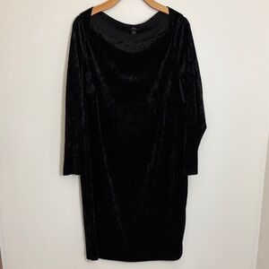 Ellos Velvet Black Plus Size Evening Special Occasion Dress
